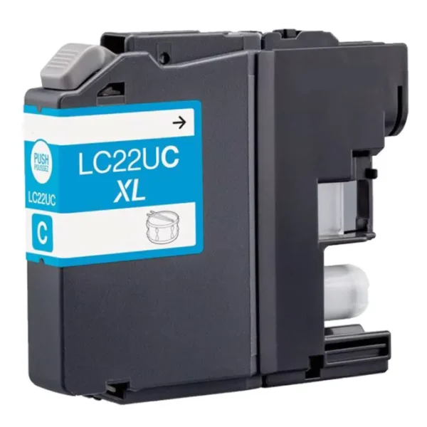 Tinteiro Brother Compatível LC22U C XL Azul