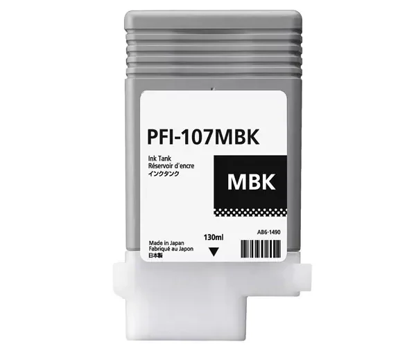 Tinteiro Canon Compatível PFI-107 MBK Preto Mate Pigmentado (6704B001)