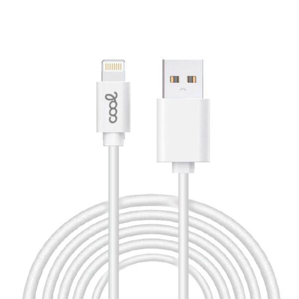 Cabo USB COOL Lightning compatível para iPhone / iPad (3 metros) Branco