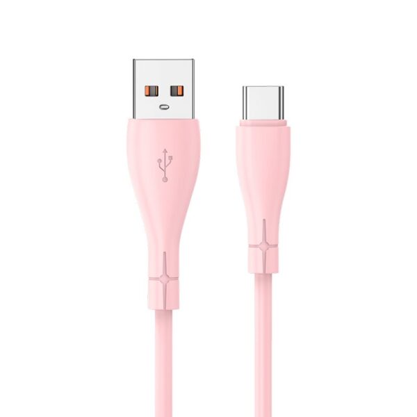 Cabo USB COOL Silicone Universal C Rosa (1 metro)
