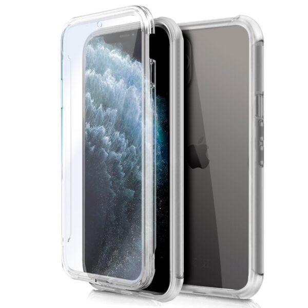 Capa COOL de Silicone 3D para iPhone 11 Pro (frente e verso transparentes)