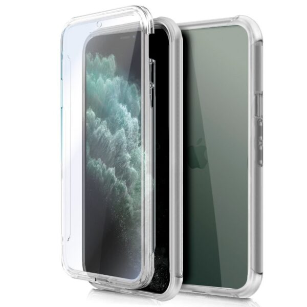 Capa COOL de Silicone 3D para iPhone 11 Pro Max (frente e verso transparentes)
