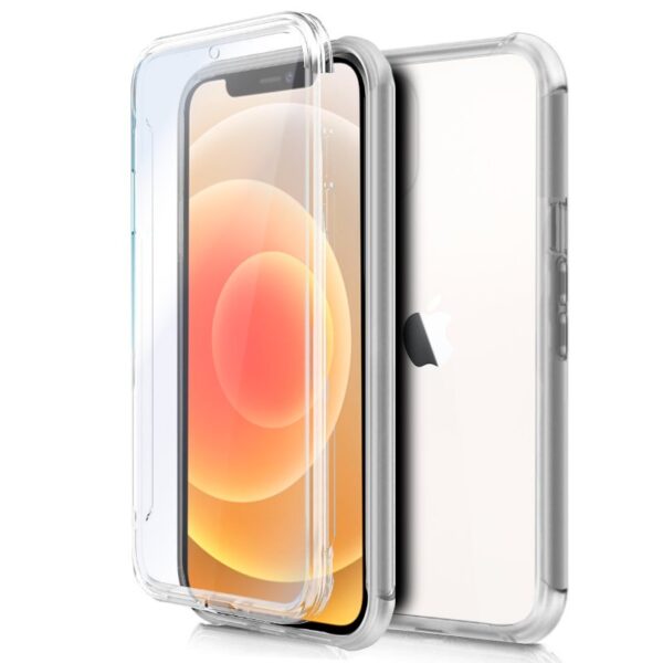 Capa COOL de Silicone 3D para iPhone 12 mini (frente e verso transparentes)