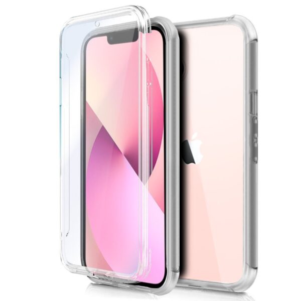 Capa COOL de Silicone 3D para iPhone 13 (frente e verso transparentes)
