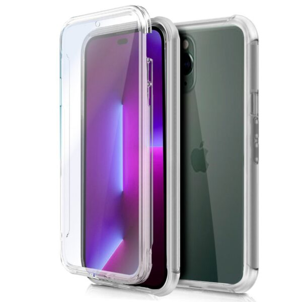 Capa COOL de Silicone 3D para iPhone 14 Pro (frente e verso transparentes)