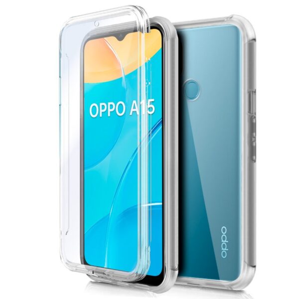 Capa COOL de Silicone 3D para Oppo A15 / A15s (frente e verso transparentes)