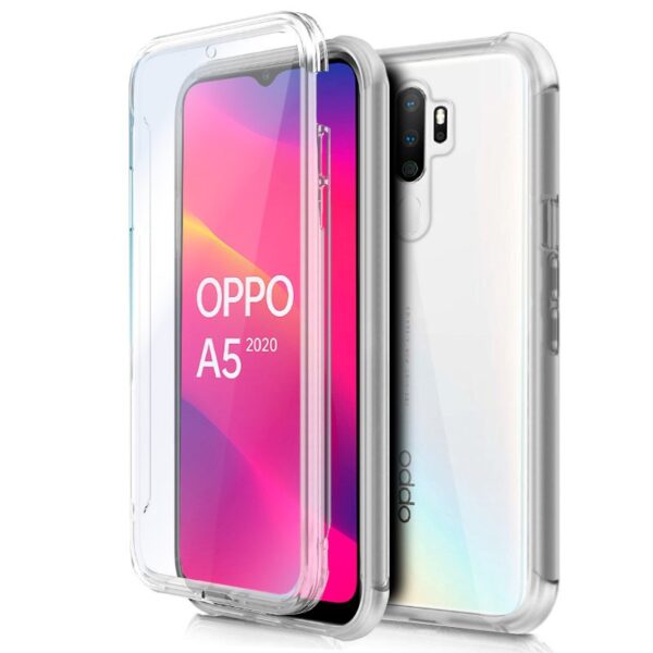Capa COOL de Silicone 3D para Oppo A5 (2020) / A9 (2020) (frente e verso transparentes)