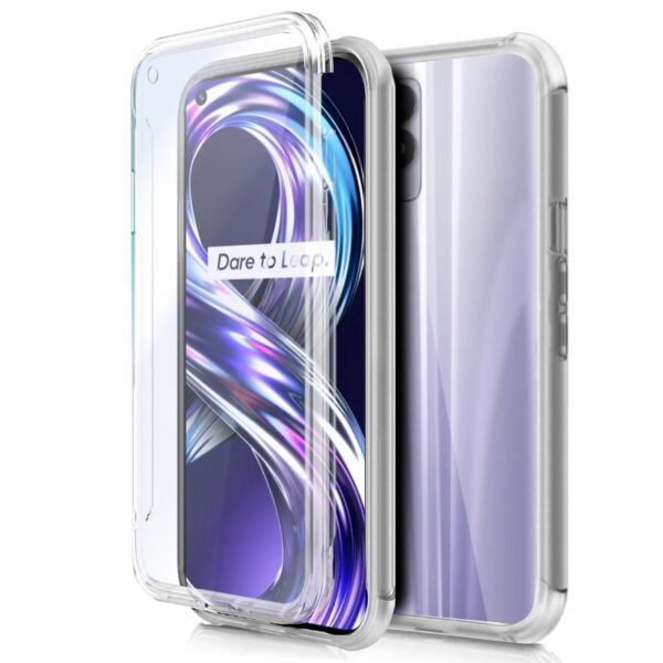 Capa COOL de Silicone 3D para Realme 8i / Narzo 50 (frente e verso transparentes)
