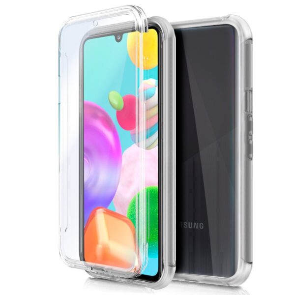 Capa COOL de Silicone 3D para Samsung A415 Galaxy A41 (frente e verso transparentes)