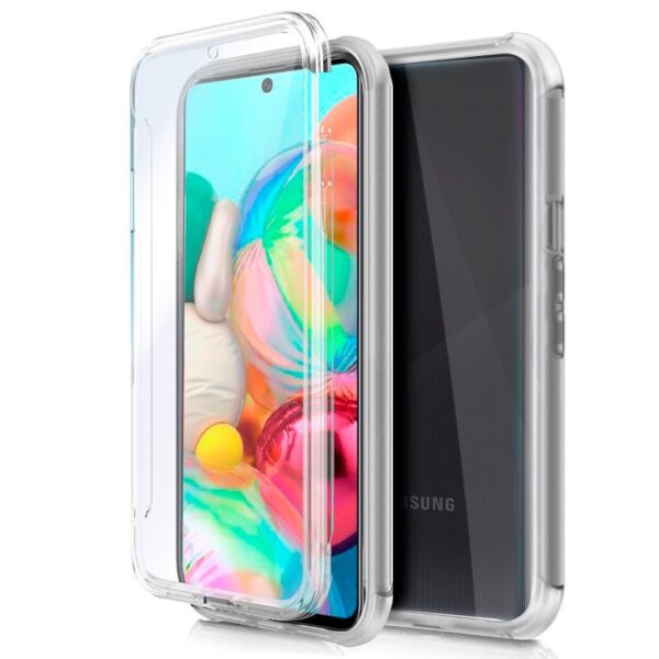 Capa COOL de Silicone 3D para Samsung A715 Galaxy A71 (frente e verso transparentes)