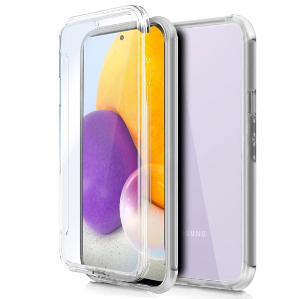 Capa COOL de Silicone 3D para Samsung A725 Galaxy A72 (frente e verso transparentes)