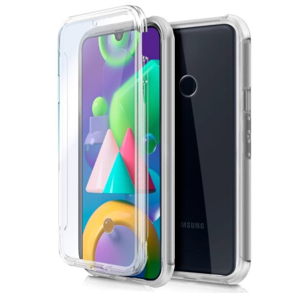 Capa COOL de Silicone 3D para Samsung M215 Galaxy M21 (frente e verso transparentes)