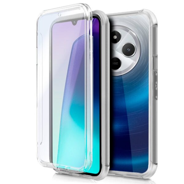 Capa COOL de Silicone 3D para Xiaomi Redmi 14C / Poco C75 (transparente frente + verso)