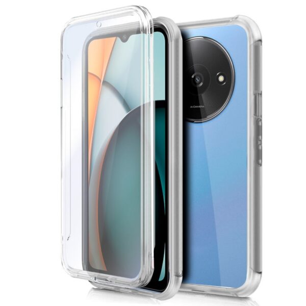 Capa COOL de Silicone 3D para Xiaomi Redmi A3 (frente e verso transparentes)