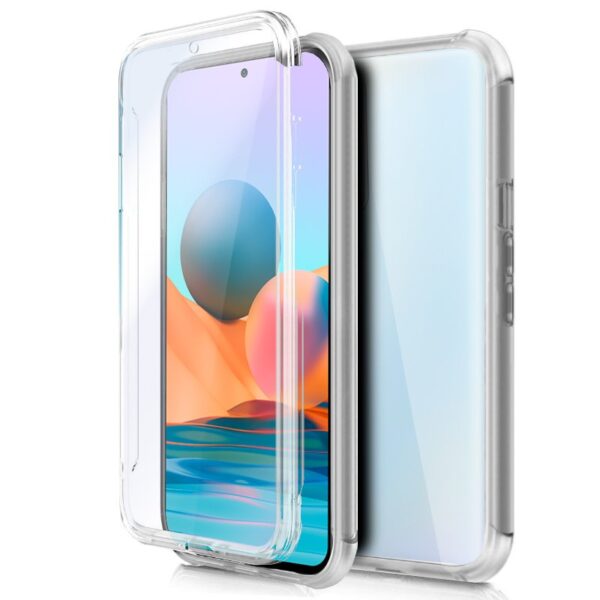 Capa COOL de Silicone 3D para Xiaomi Redmi Note 10 Pro (frente e verso transparentes)