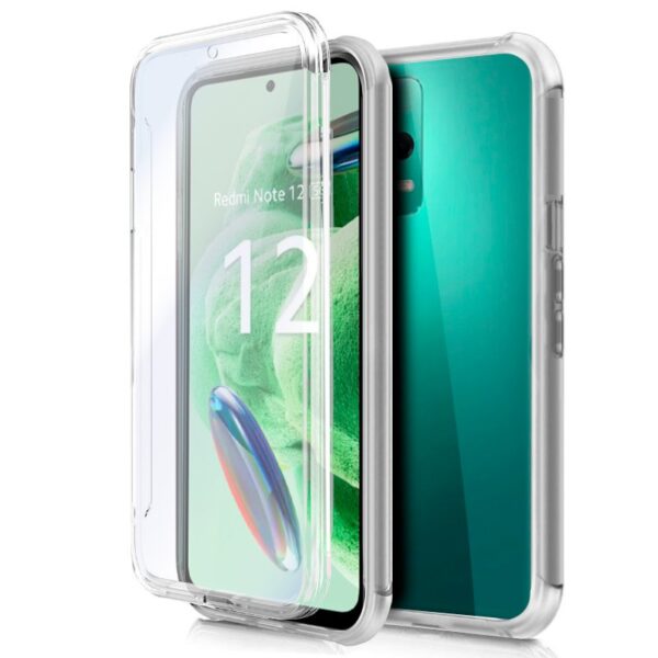 Capa COOL de Silicone 3D para Xiaomi Redmi Note 12 5G / Poco X5 5G (frente e verso transparentes)