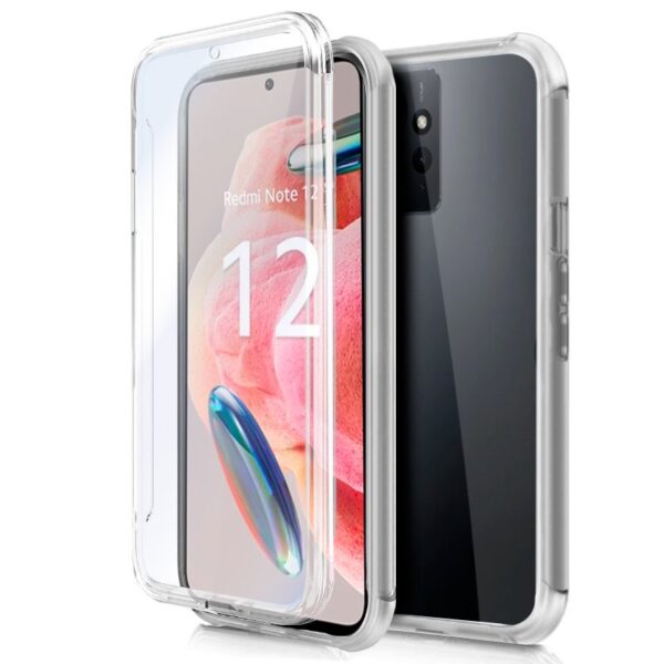 Capa COOL de Silicone 3D para Xiaomi Redmi Note 12 (frente e verso transparentes)