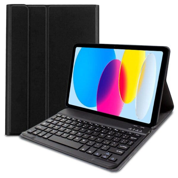 Capa COOL para iPad (2022 / 2024) 10.9 (10 Gen.) / iPad 11 2025 (A16) Teclado Bluetooth Preto