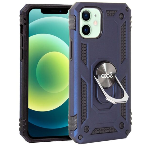 Capa COOL para iPhone 12 / 12 Pro Hard Ring Azul