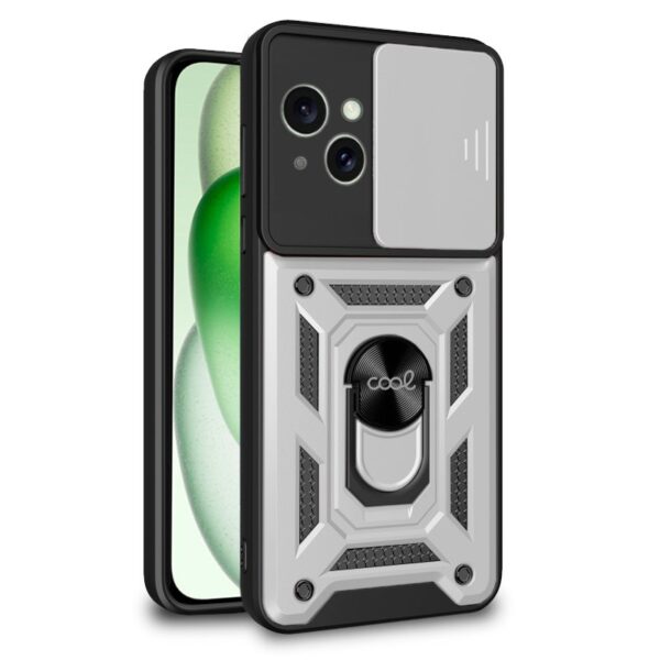 Capa COOL para iPhone 15 Plus Hard Ring Prata