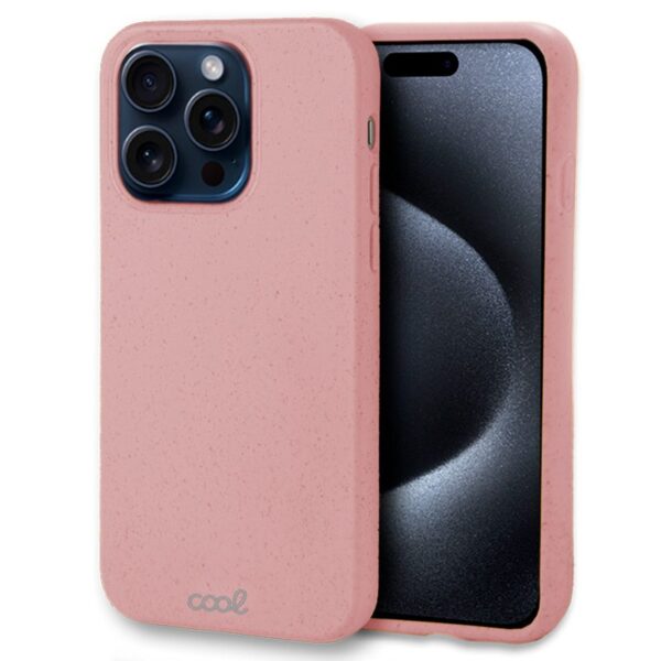 Capa COOL para iPhone 15 Pro Eco Biodegradável Rosa