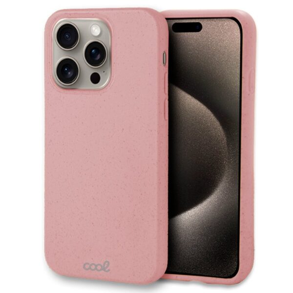 Capa COOL para iPhone 15 Pro Max Eco Biodegradável Rosa