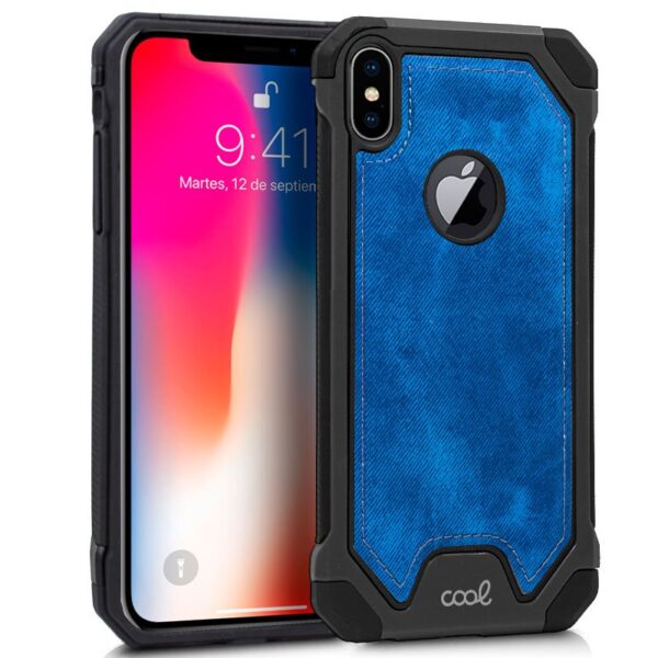 Capa COOL para iPhone XS Max Hard Tecido Azul