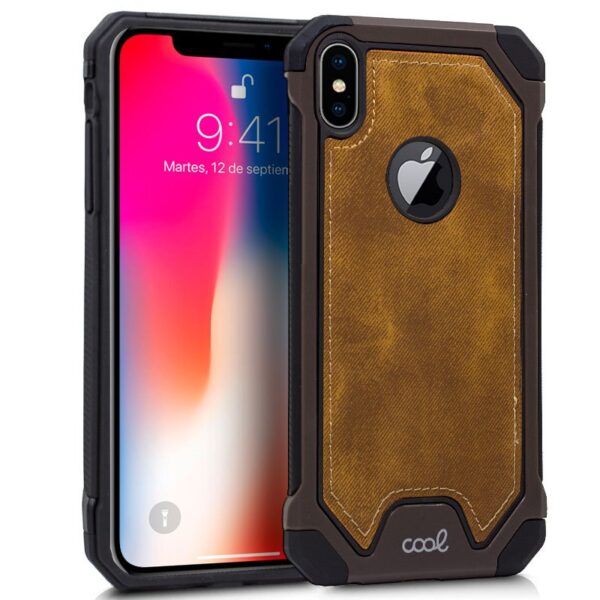 Capa COOL para iPhone XS Max Hard Tecido Marrom