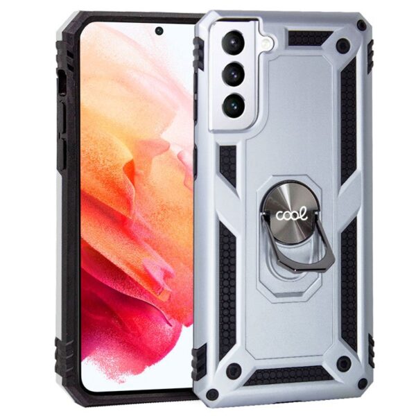 Capa COOL para Samsung G990 Galaxy S21 Hard Ring Prata