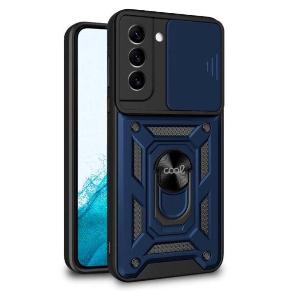 Capa COOL para Samsung S901 Galaxy S22 Hard Ring Marinho