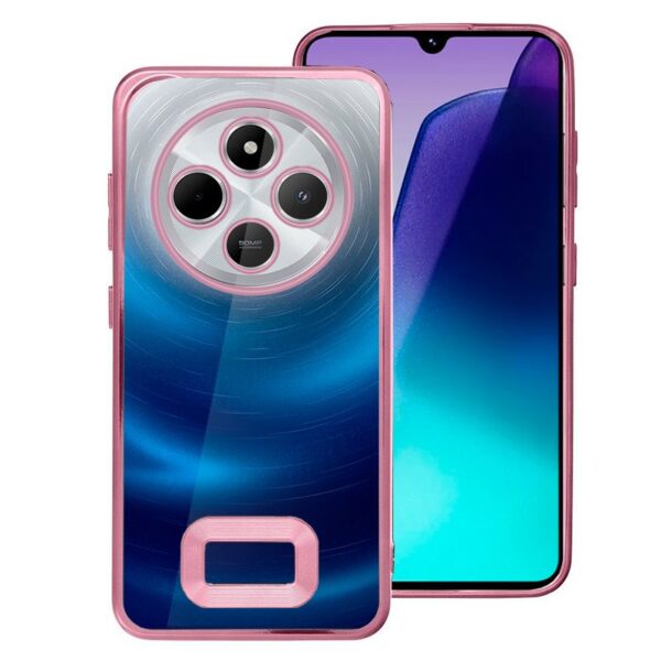 Capa COOL para Xiaomi Redmi 14C / Poco C75 Borde Metálico (Rosa)