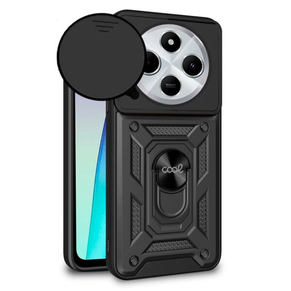 Capa COOL para Xiaomi Redmi 14C / Poco C75 Hard Ring Preto