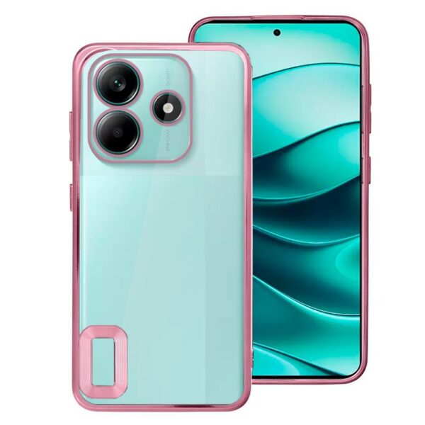 Capa COOL para Xiaomi Redmi Note 14 5G Borde Metálico (Rosa)