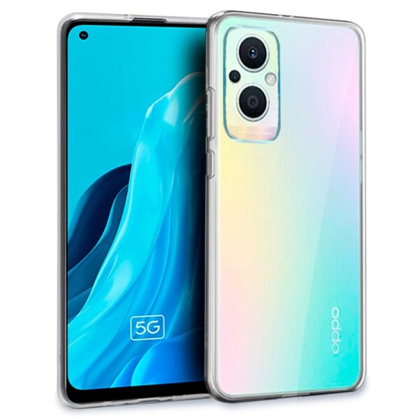 Capa de silicone COOL para Oppo Reno 8 Lite 5G Transparente