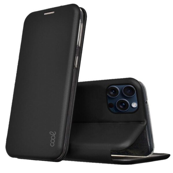 Capa Flip Cover COOL para iPhone 15 Pro Elegance Preto
