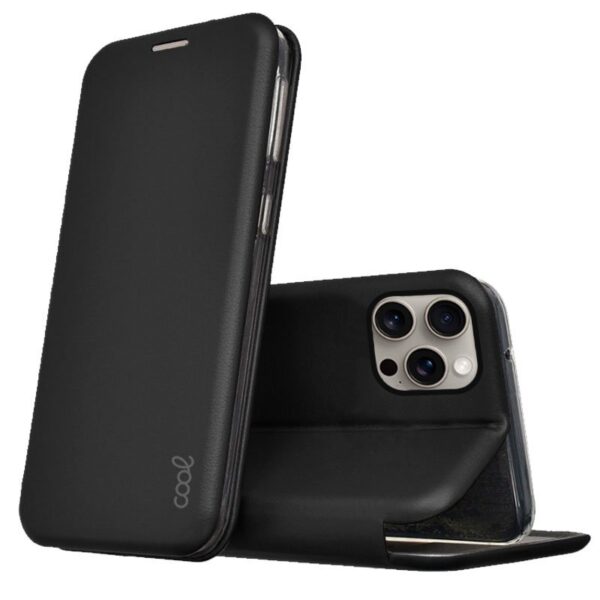 Capa Flip Cover COOL para iPhone 15 Pro Max Elegance Preto
