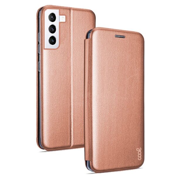 Capa Flip Cover COOL para Samsung G990 Galaxy S21 Elegance Rose Gold