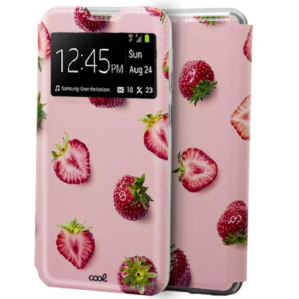 Capa Flip Cover COOL para Xiaomi Mi Note 10 Lite Morangos