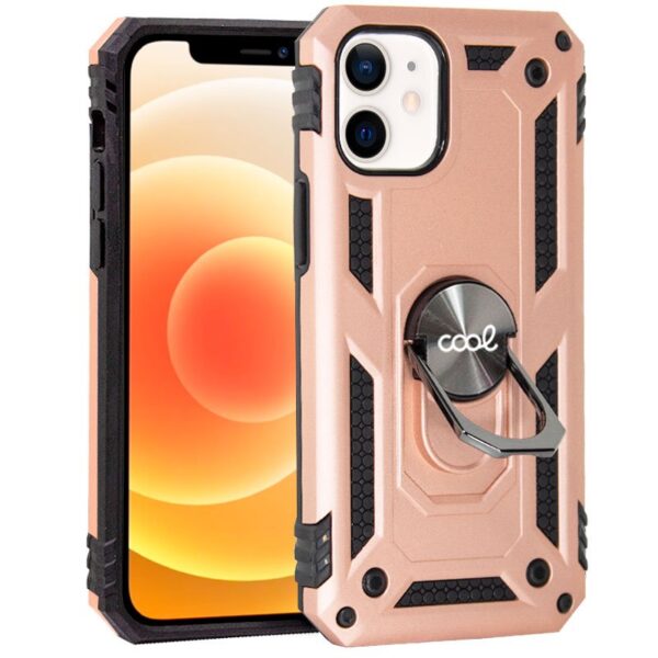 Capa COOL para iPhone 12 mini Hard Ring Rose Gold