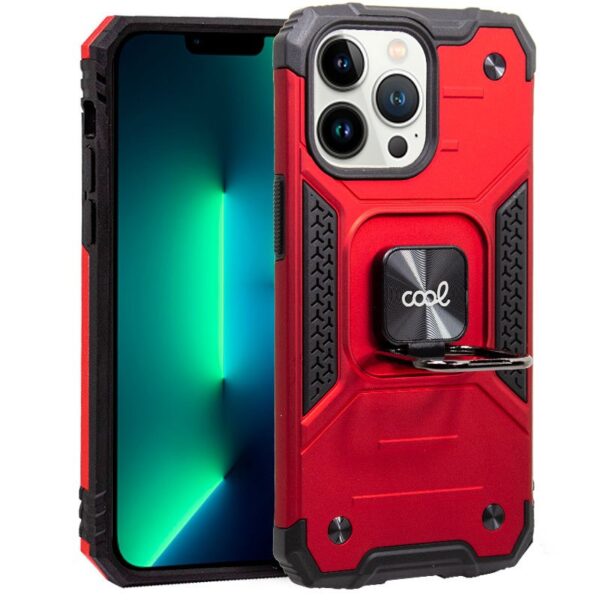 Capa COOL para iPhone 13 Pro Hard Ring Vermelho