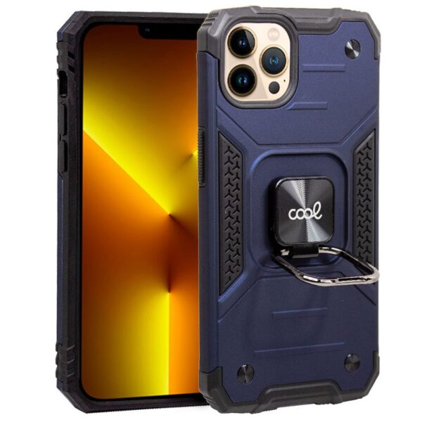 Capa COOL para iPhone 13 Pro Max Hard Ring Azul
