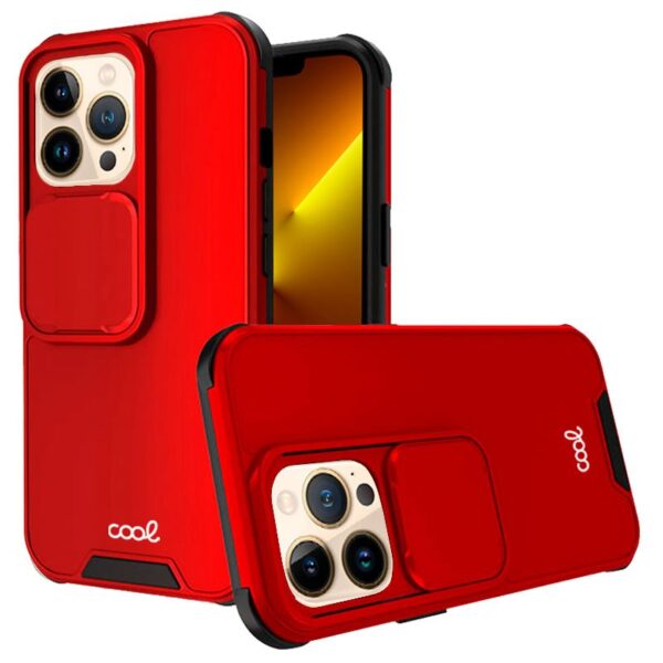Capa COOL para iPhone 13 Pro Max Hard Camera Vermelho