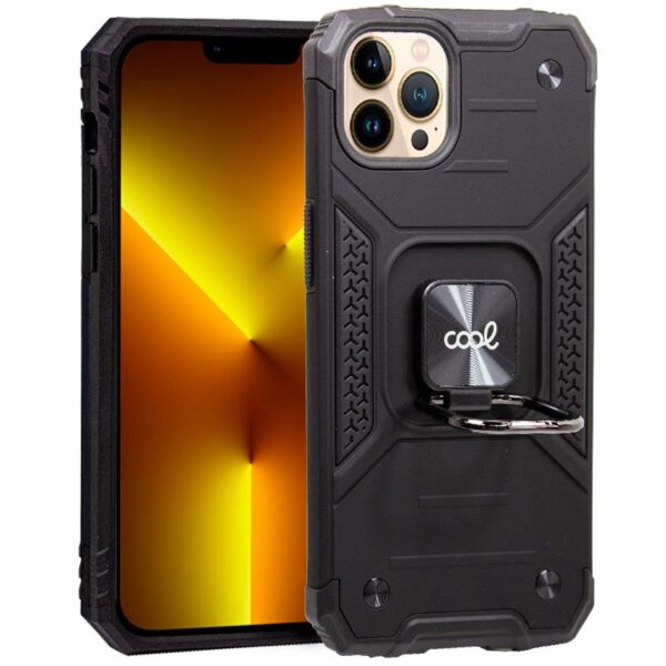 Capa COOL para iPhone 13 Pro Max Hard Ring Preto