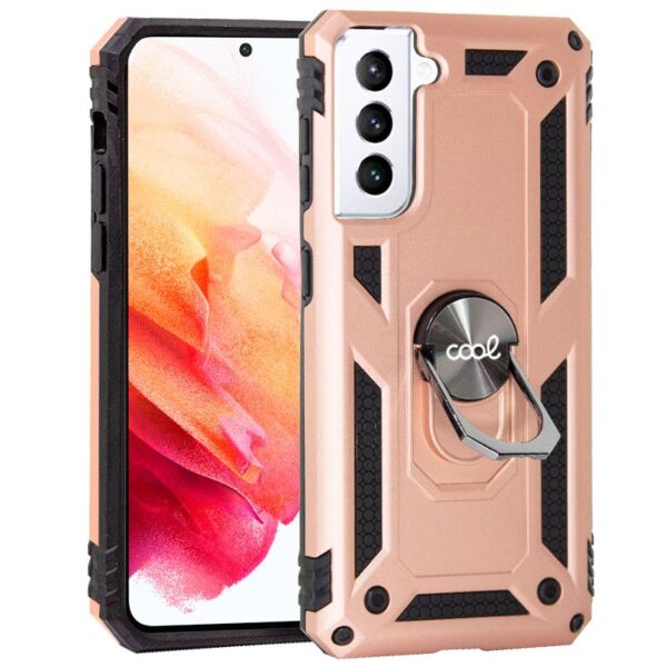 Capa COOL para Samsung G990 Galaxy S21 Hard Ring Rose Gold