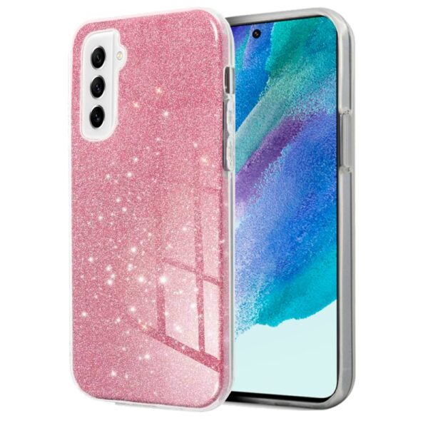 Capa COOL para Samsung G990B Galaxy S21 FE Glitter Rosa