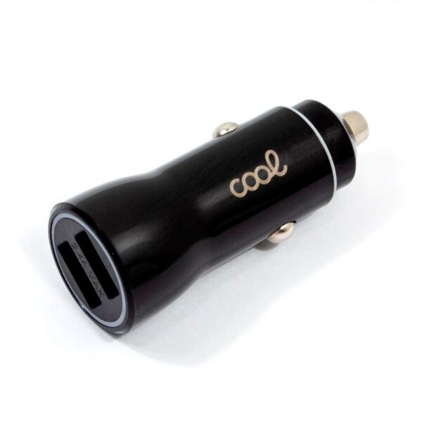 Carregador de carro de entrada USB dupla universal COOL preto 2,4 amp