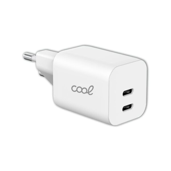 Carregador Rápido Universal (PD) Dual 2 x Type-C COOL (35 W) Branco