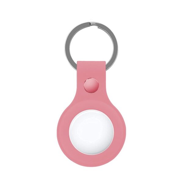 Porta-chaves de proteção COOL compatível com AirTag Silicone Rosa