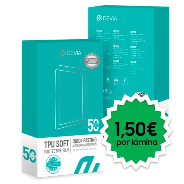 Devia Universal Hydrogel Protector (Pack 50 unidades)