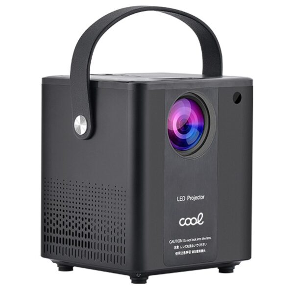 Projetor compacto COOL Rainbow 3000 lúmens alto-falante integrado + HDMI/SD/USB + espelho Wifi (preto)